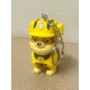Nickelodeon Paw Patrol Rubble figure Custom Made Key Chain PVC Toy Yellow Dog